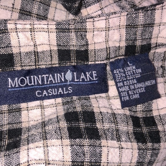 Vintage Mountain Lake casuals black plaid dress with pockets size large - Picture 4 of 5